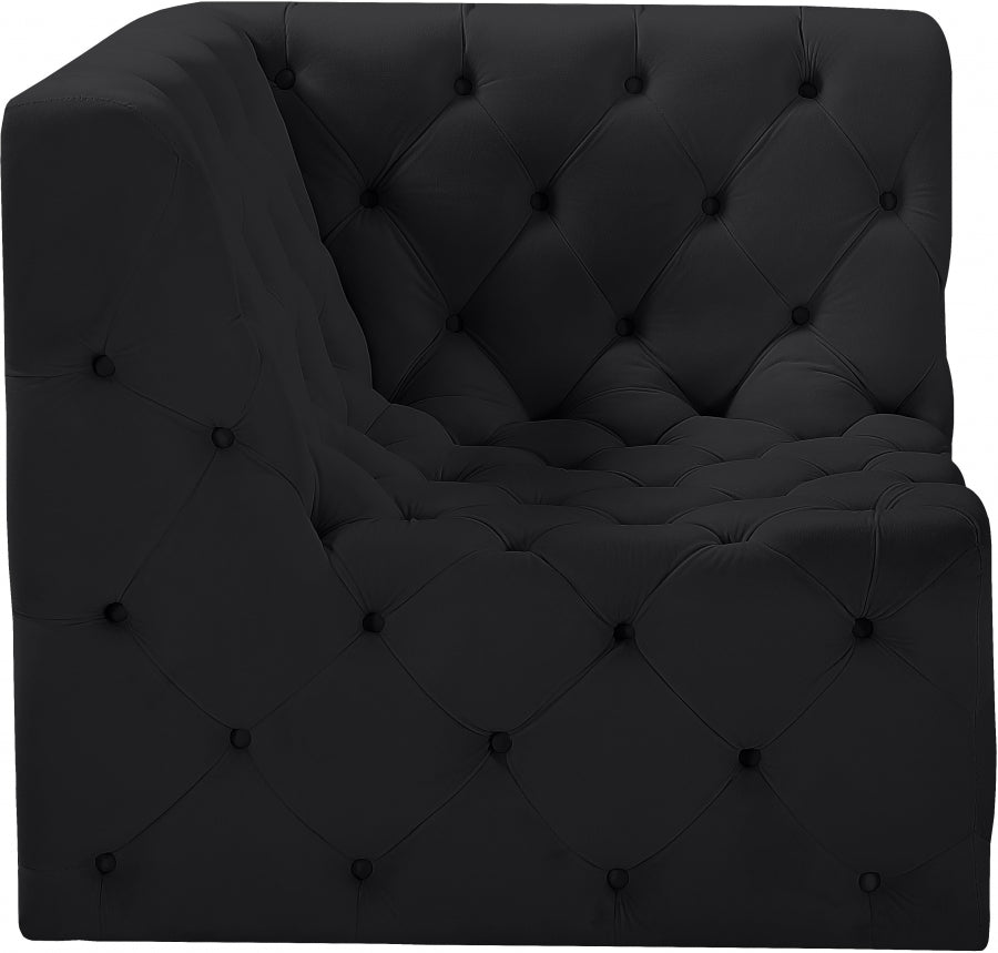 Tuft Velvet Upholstered Corner Modular Chair