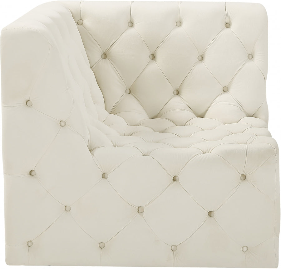 Tuft Velvet Upholstered Corner Modular Chair