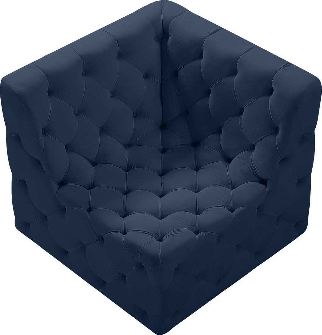 Tuft Velvet Upholstered Corner Modular Chair