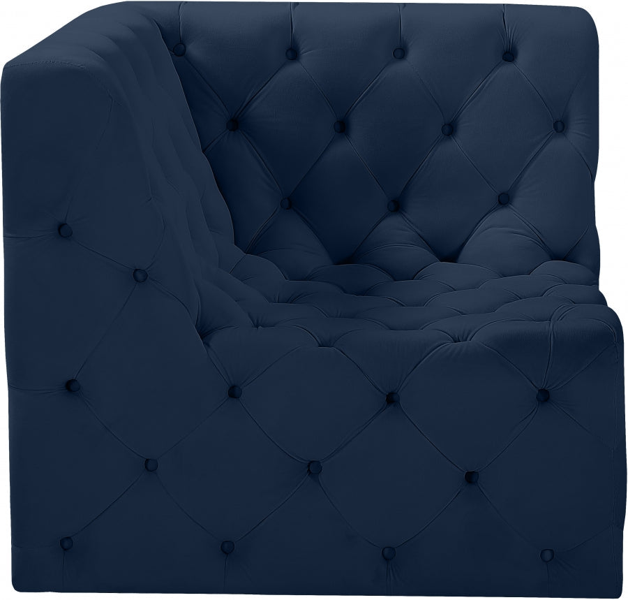 Tuft Velvet Upholstered Corner Modular Chair