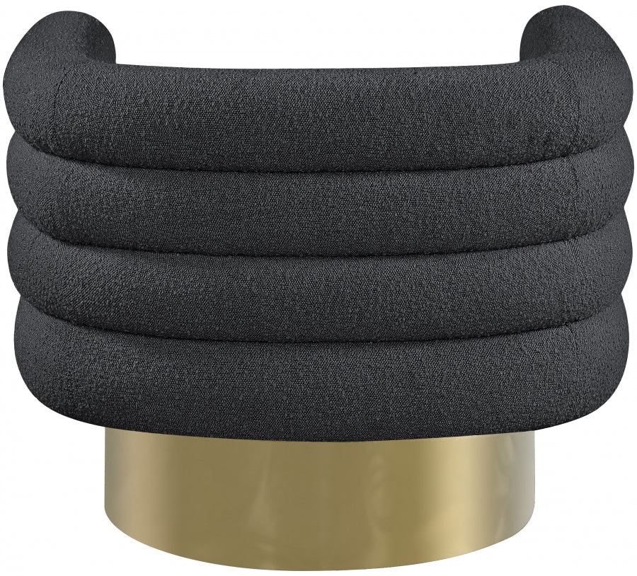 Tessa Boucle Fabric Upholstered Swivel Accent Chair