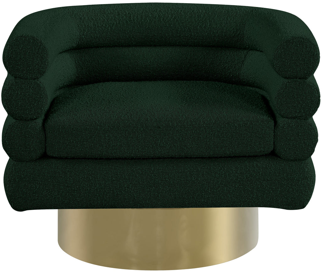 Tessa Boucle Fabric Upholstered Swivel Accent Chair