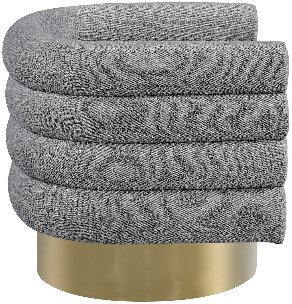 Tessa Boucle Fabric Upholstered Swivel Accent Chair