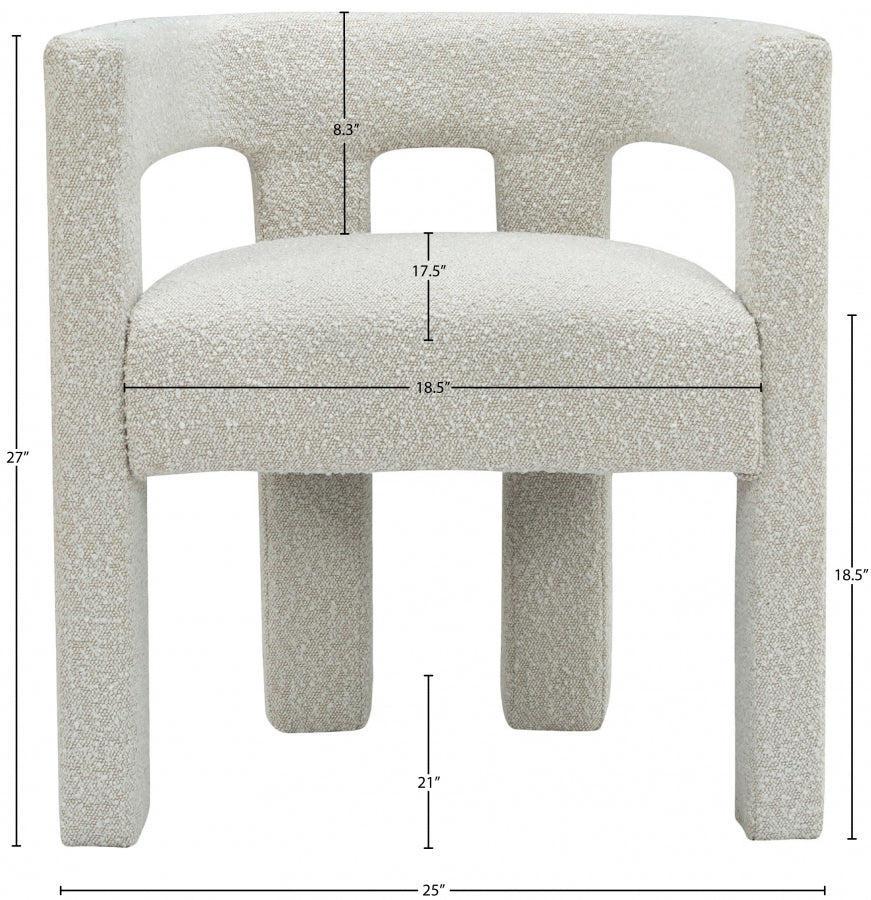 Athena Boucle Fabric Upholstered Accent | Dining Chair