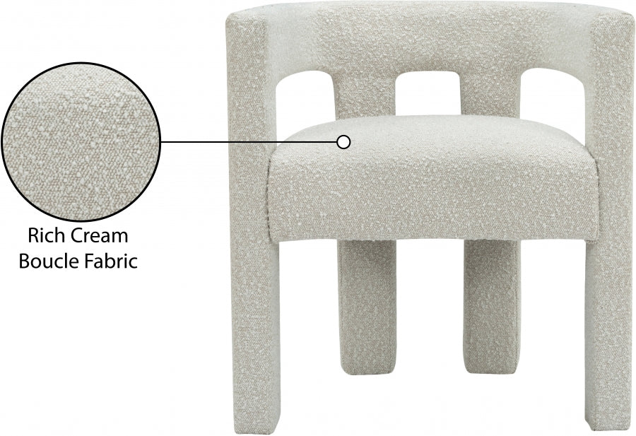 Athena Boucle Fabric Upholstered Accent | Dining Chair