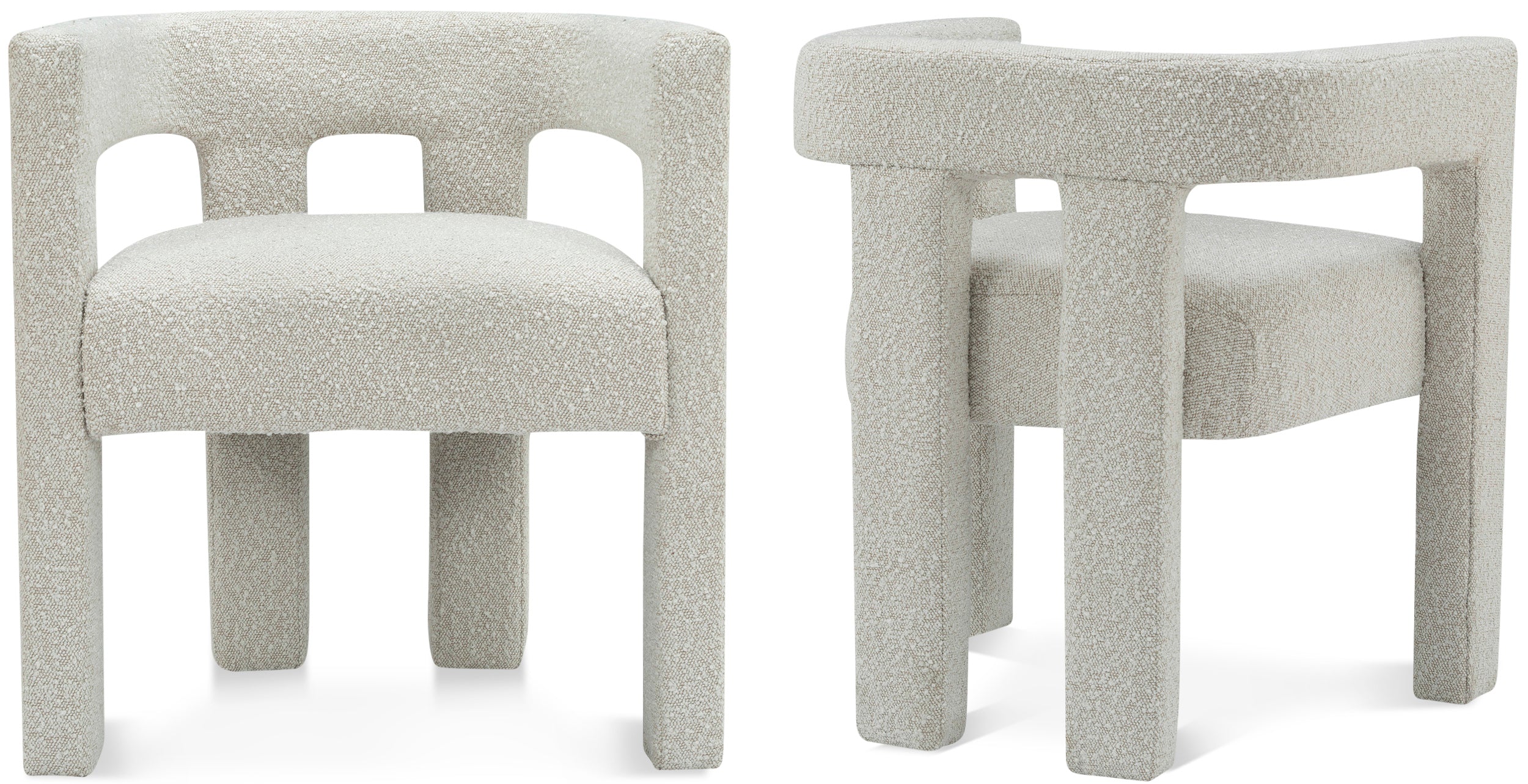 Athena Boucle Fabric Upholstered Accent | Dining Chair