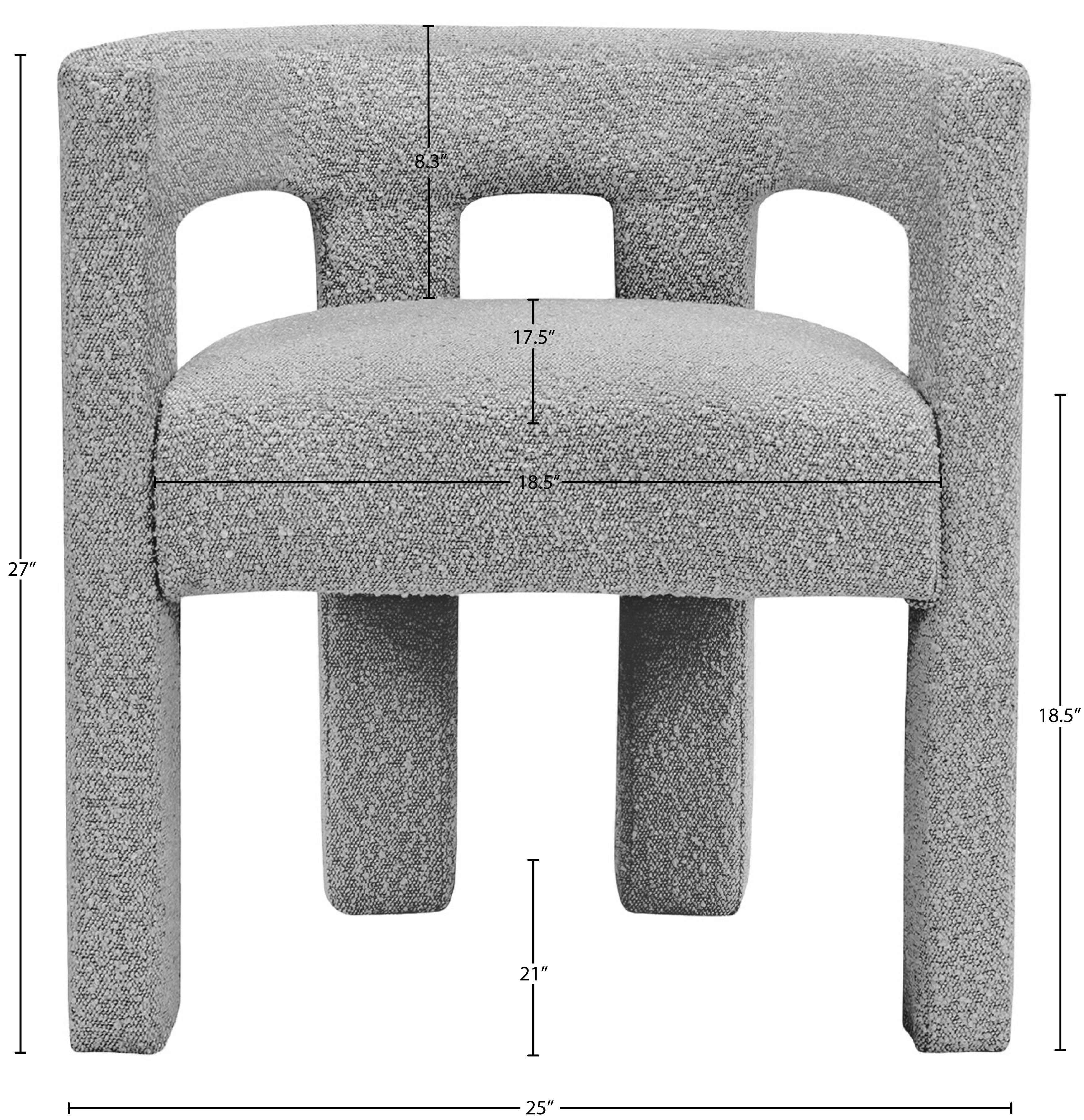 Athena Boucle Fabric Upholstered Accent | Dining Chair