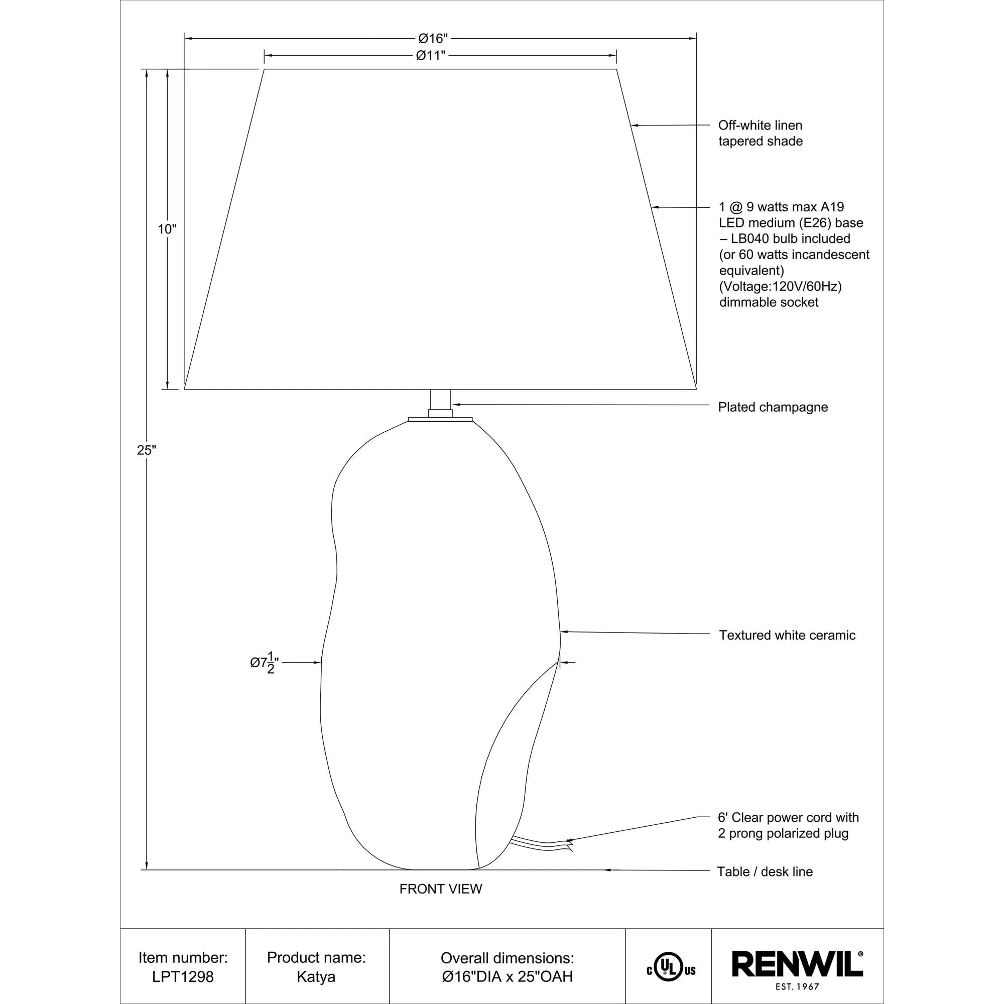 Katya Table Lamp