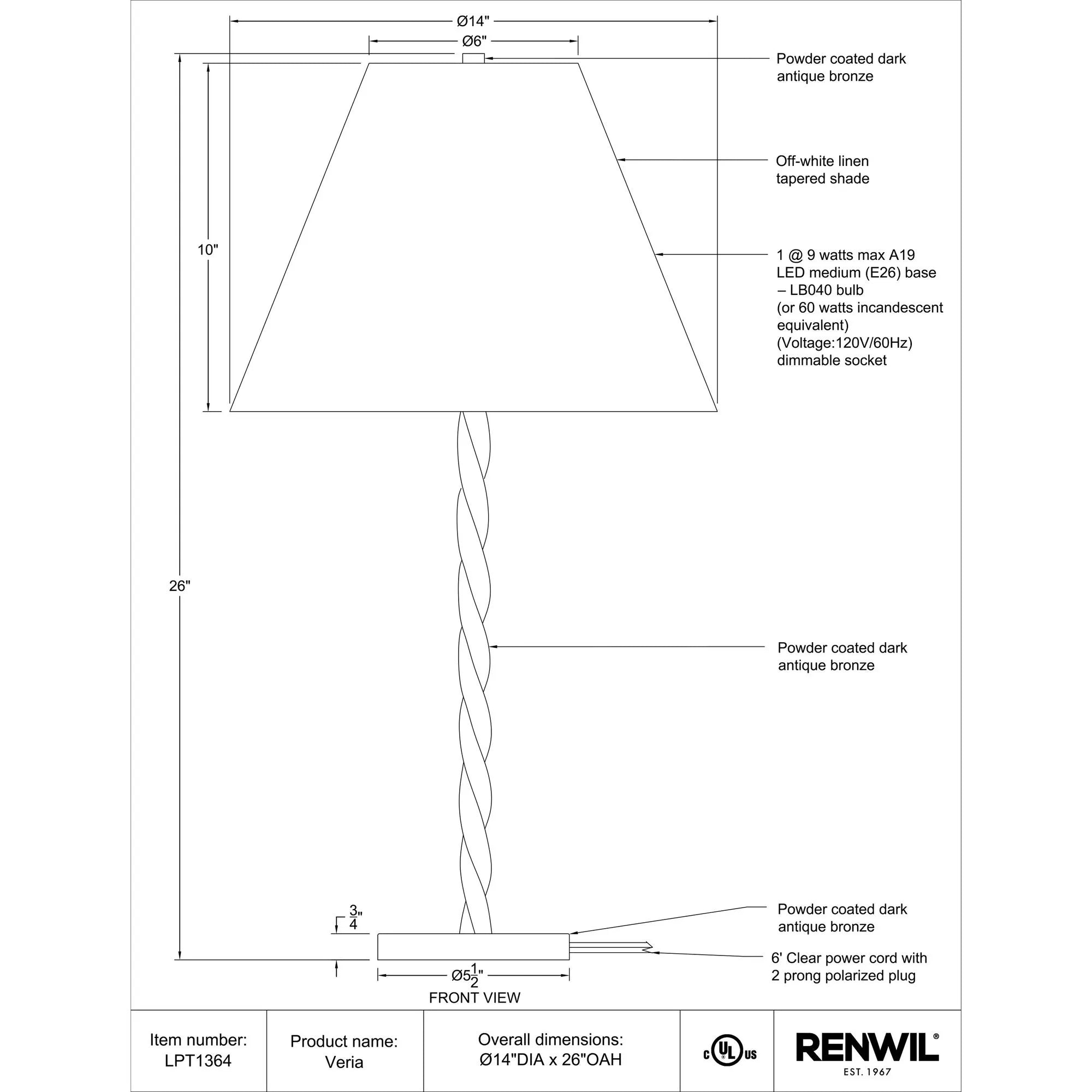 Veria Table Lamp