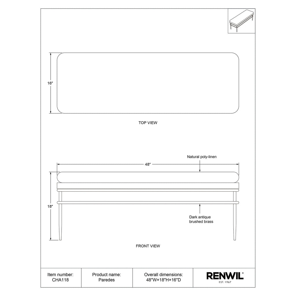 Paredes Dining Bench