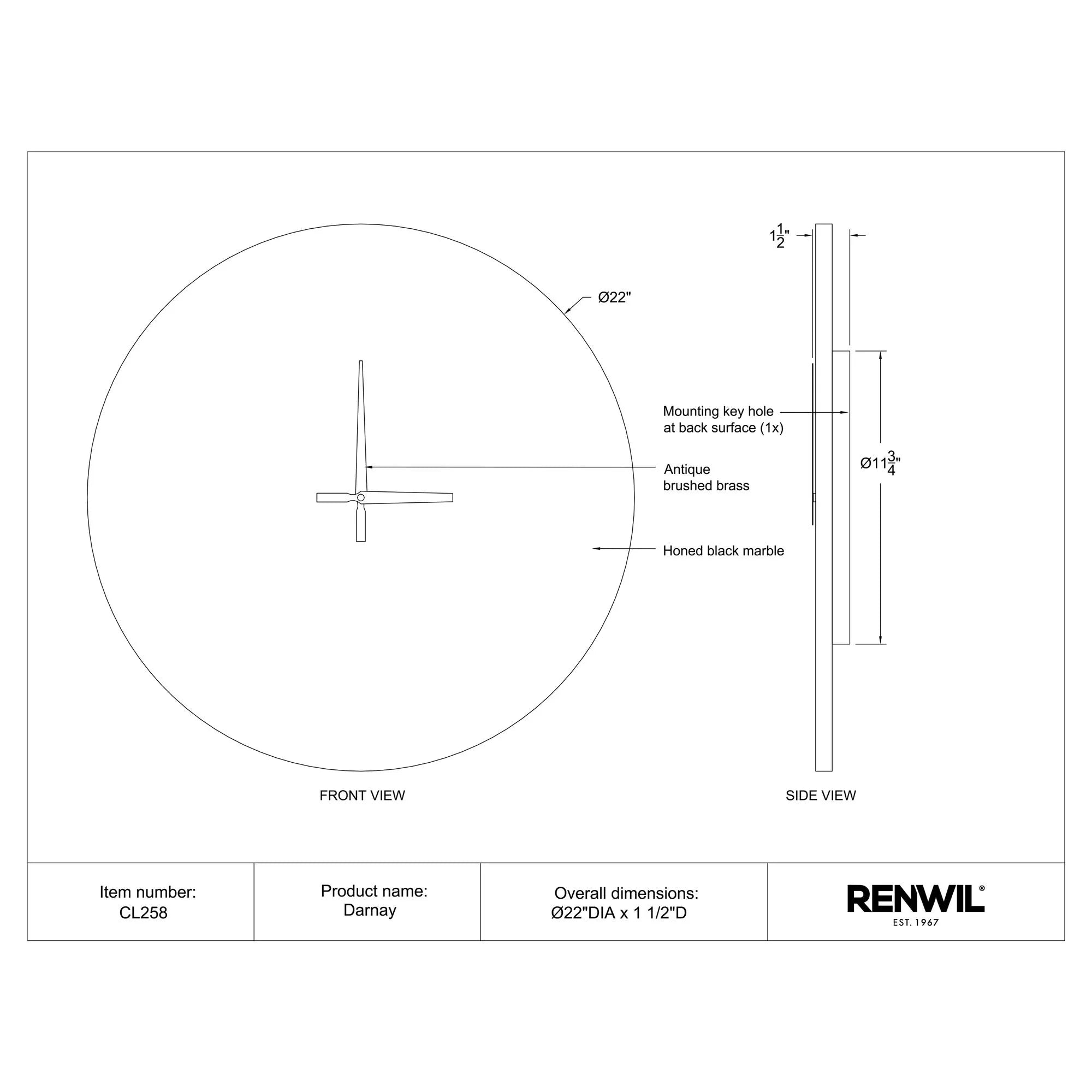 Darnay Wall Clock