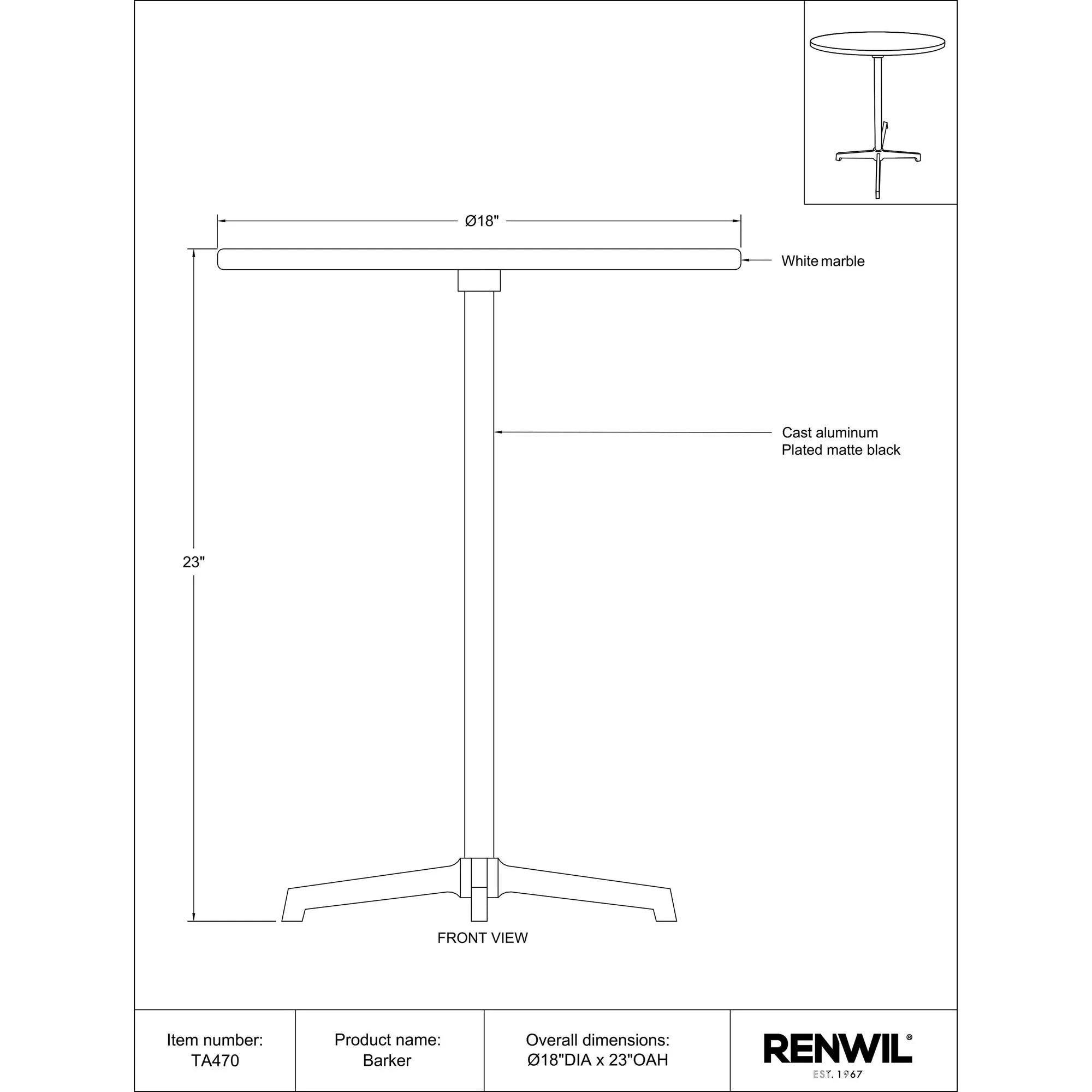Barker Side & End Table