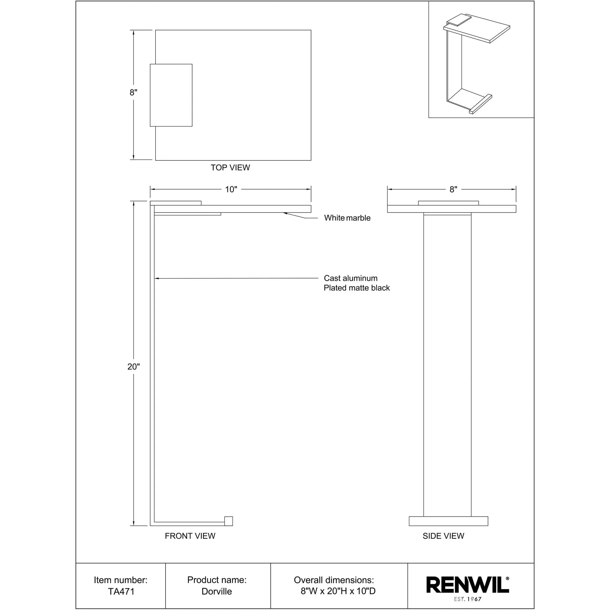 Dorville Side & End Table