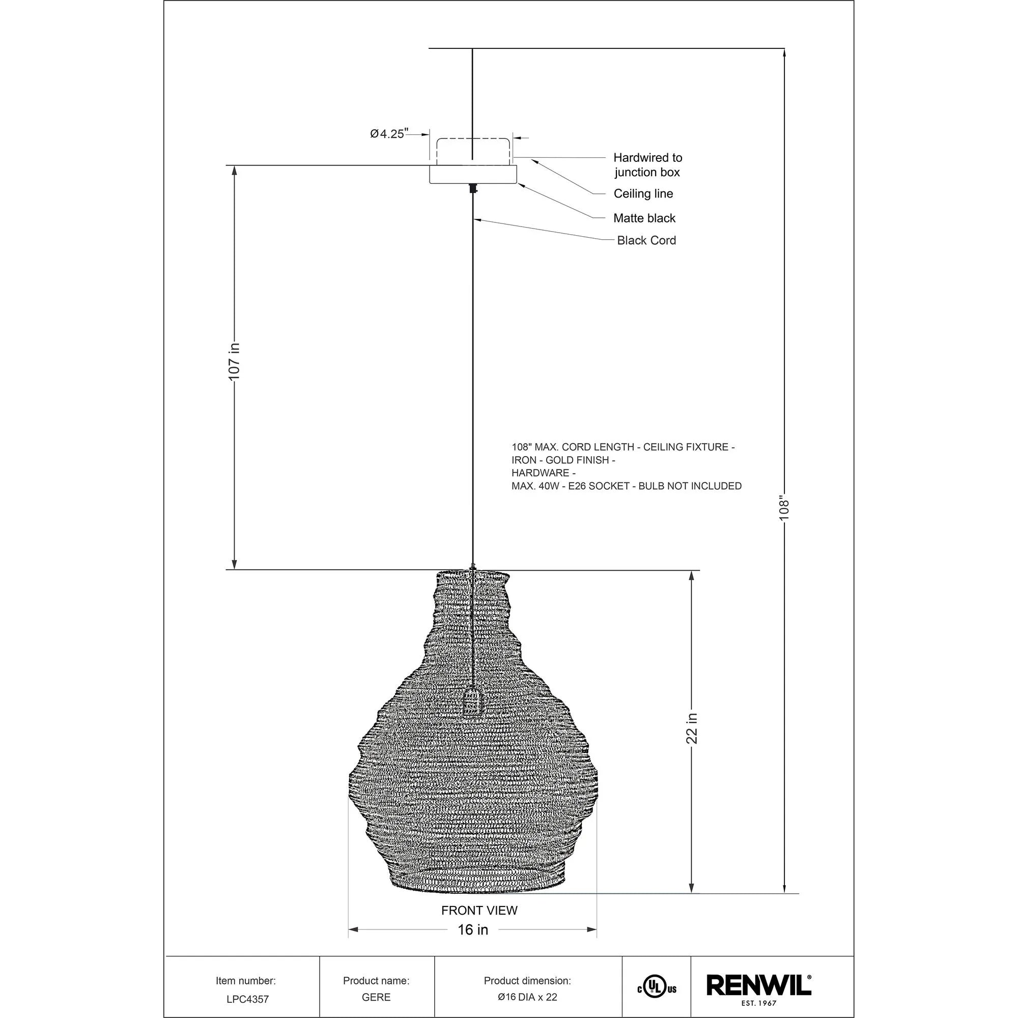 Gere Pendant Lamp