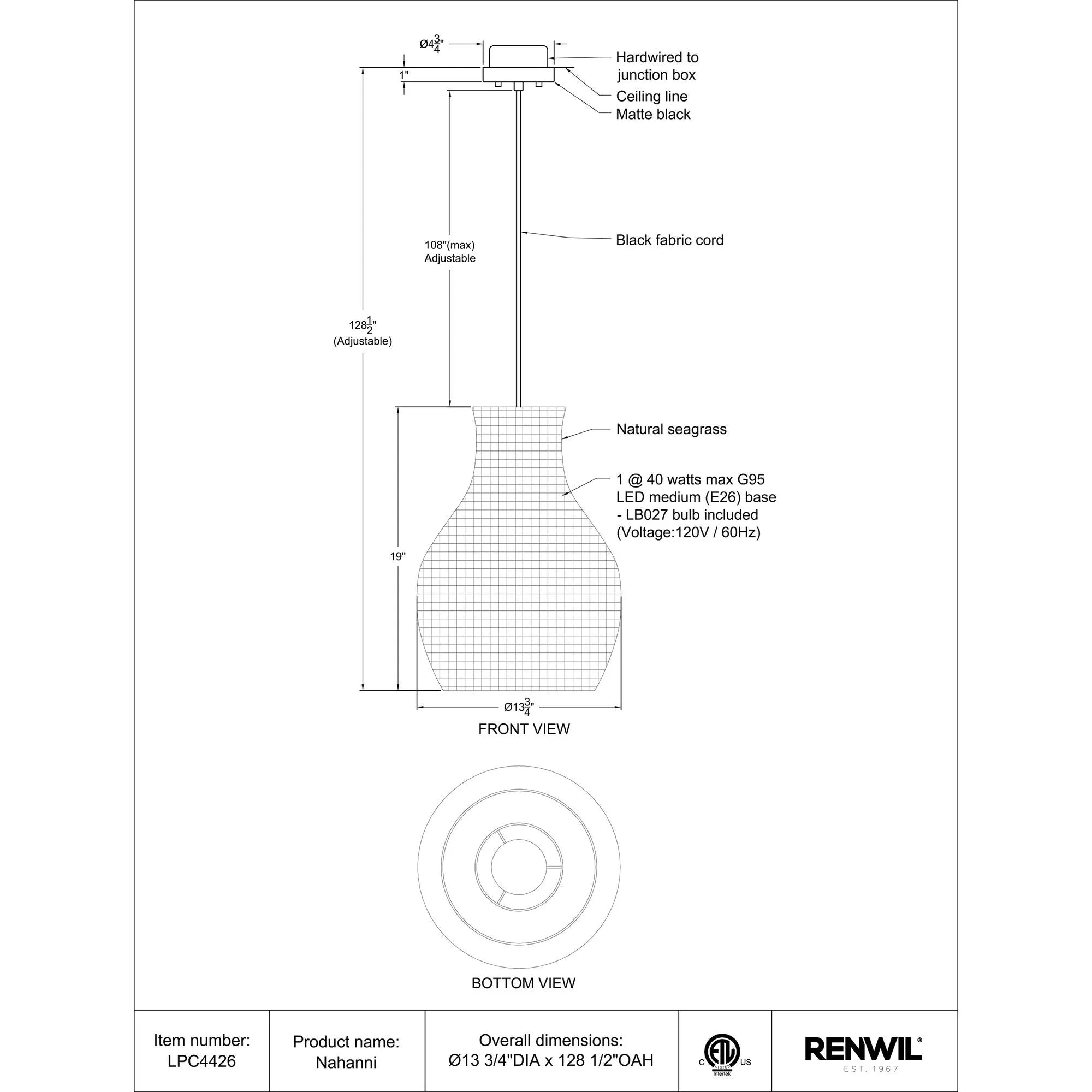 Nahanni Pendant Lamp