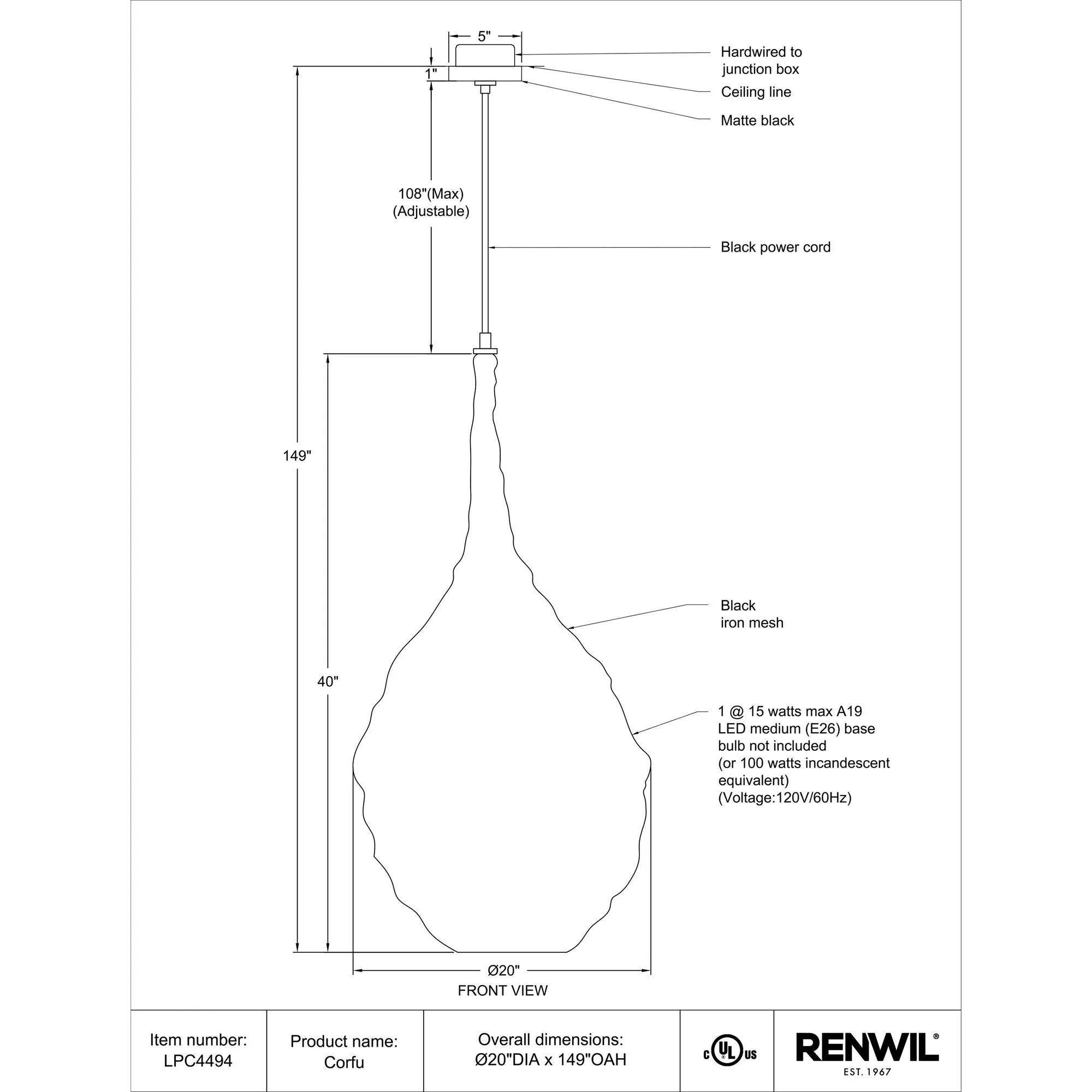 Corfu Pendant Lamp