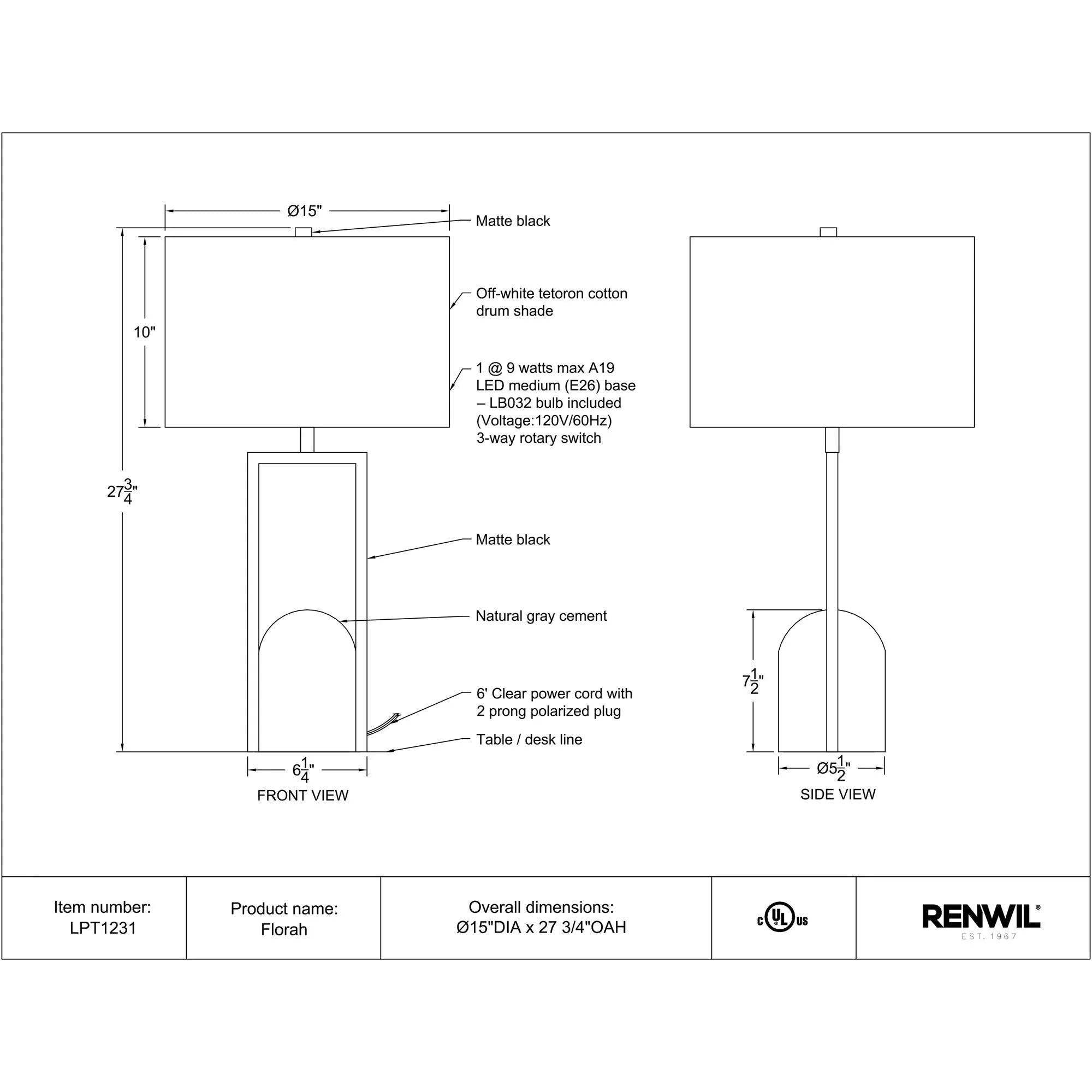 Florah Table Lamp