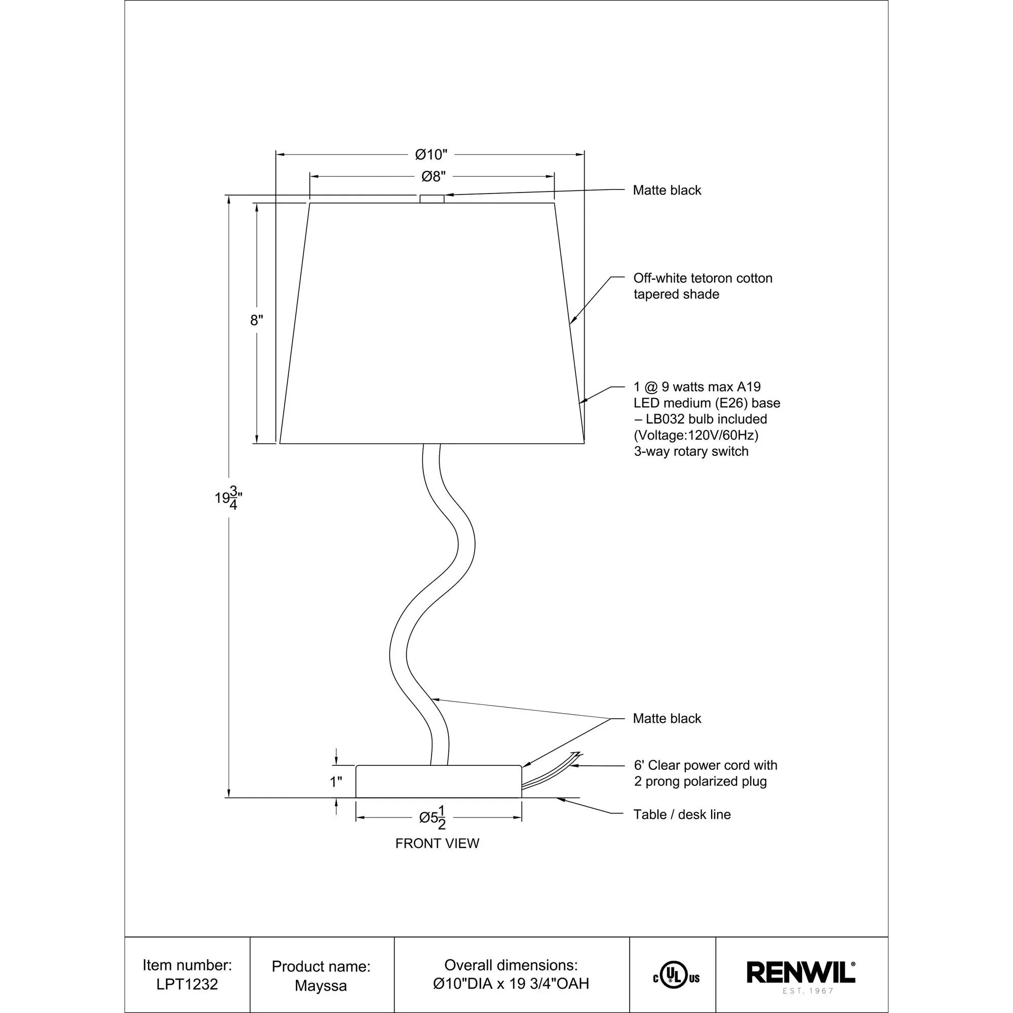 Mayssa Table Lamp