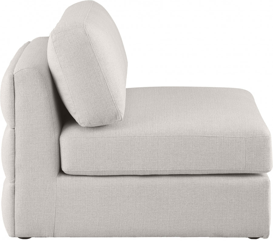 Beckham Linen Textured Fabric Upholstered Armless Modular Chair