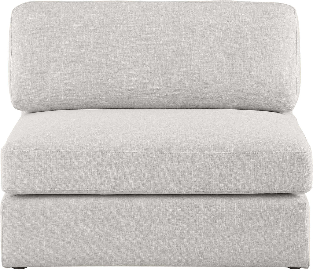Beckham Linen Textured Fabric Upholstered Armless Modular Chair