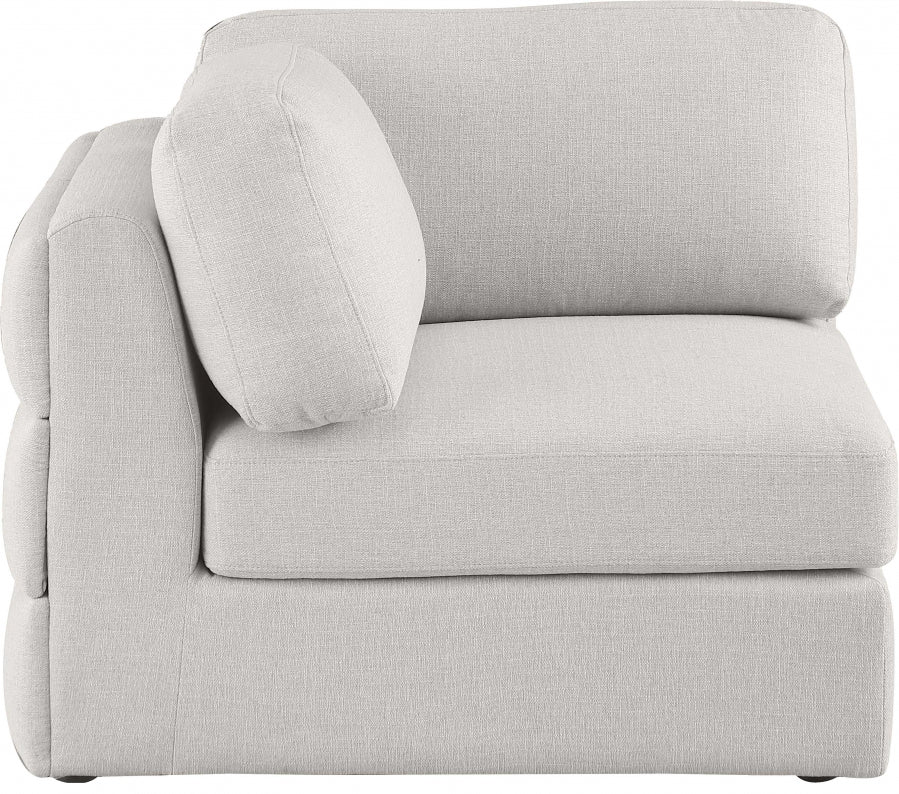 Beckham Linen Textured Fabric Upholstered Corner Modular Chair