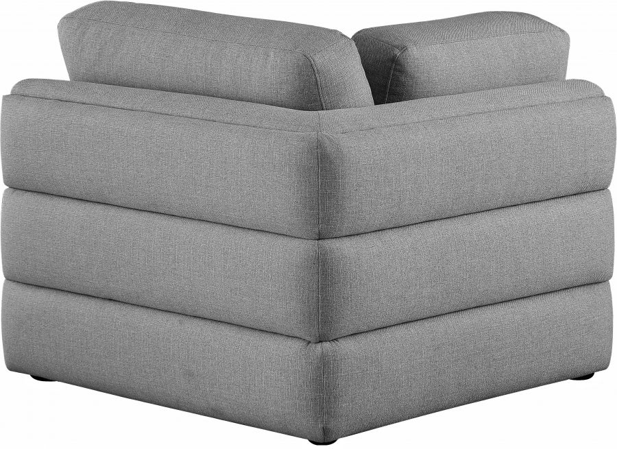 Beckham Linen Textured Fabric Upholstered Corner Modular Chair