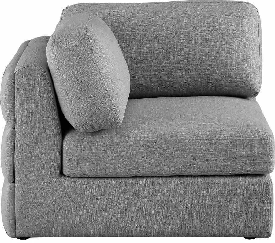 Beckham Linen Textured Fabric Upholstered Corner Modular Chair