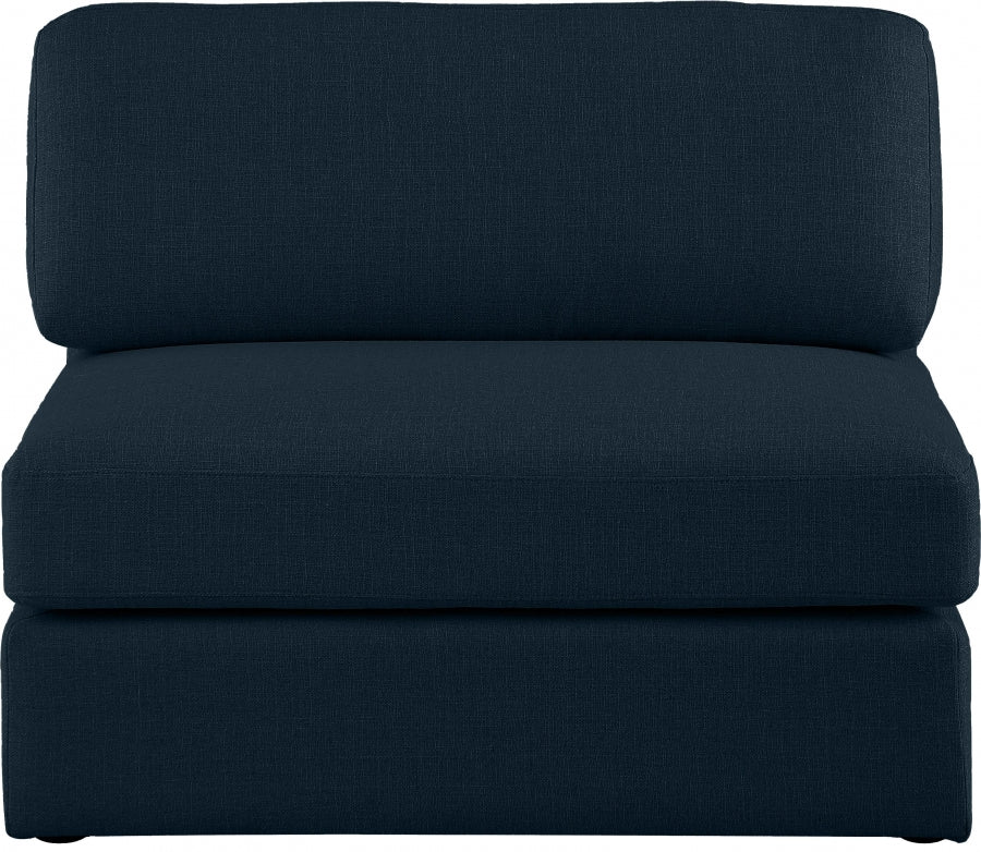 Beckham Linen Textured Fabric Upholstered Armless Modular Chair