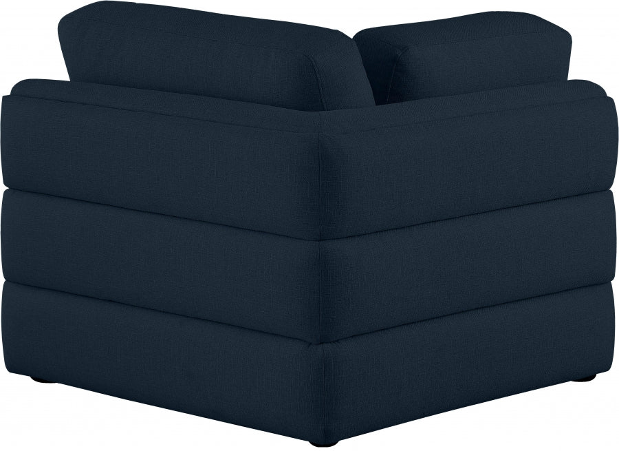 Beckham Linen Textured Fabric Upholstered Corner Modular Chair
