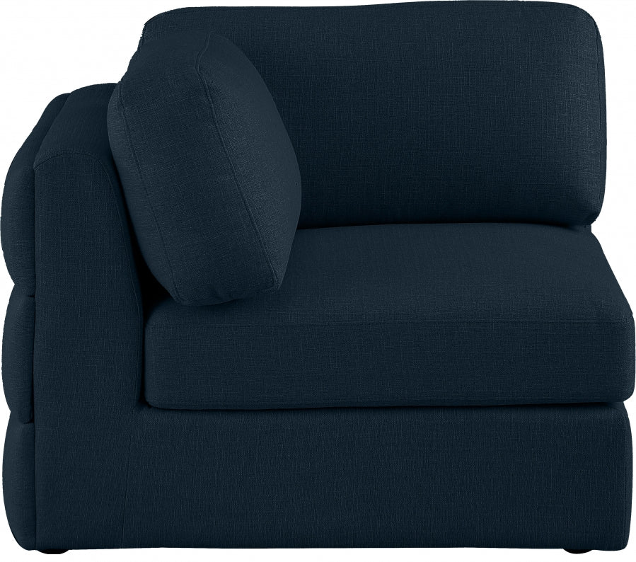 Beckham Linen Textured Fabric Upholstered Corner Modular Chair