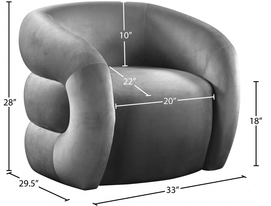 Roxbury Velvet Upholstered Accent Chair