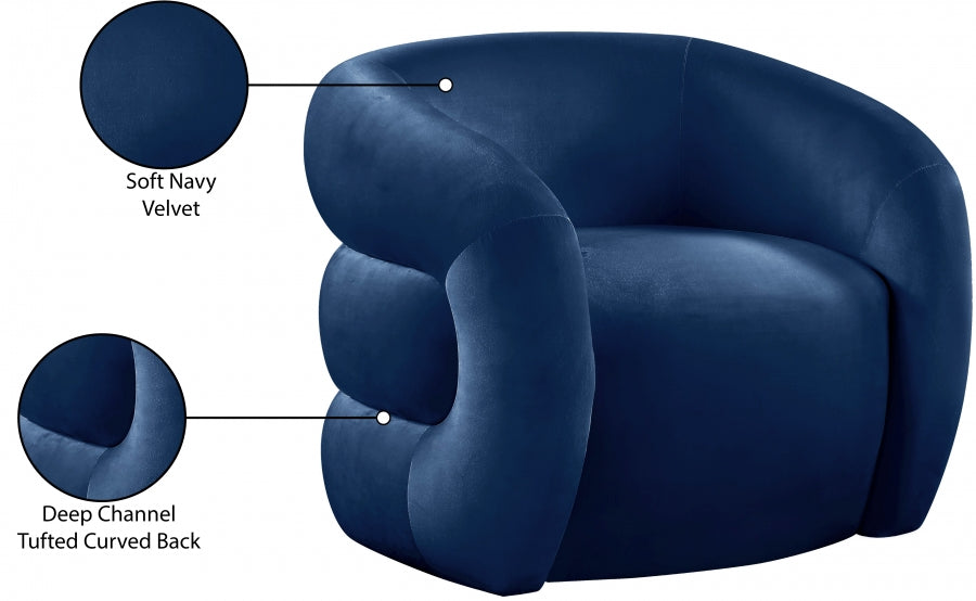 Roxbury Velvet Upholstered Accent Chair