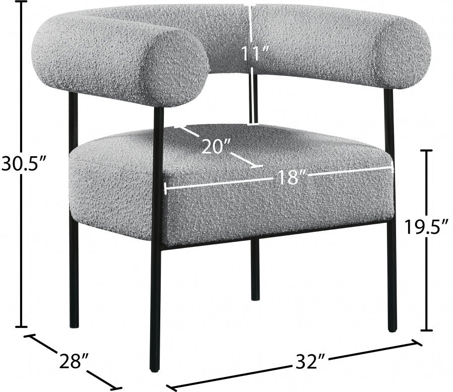 Blake Boucle Fabric Upholstered Accent Chair
