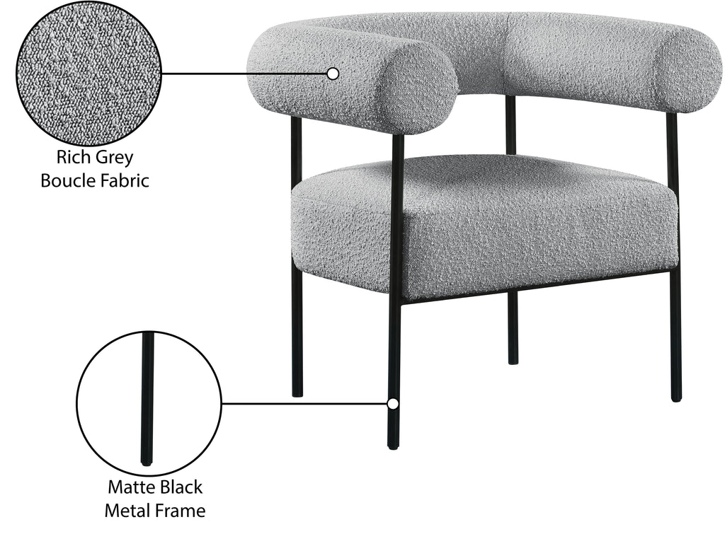 Blake Boucle Fabric Upholstered Accent Chair