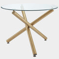 Carmilla Round Dining Table in Aged Gold