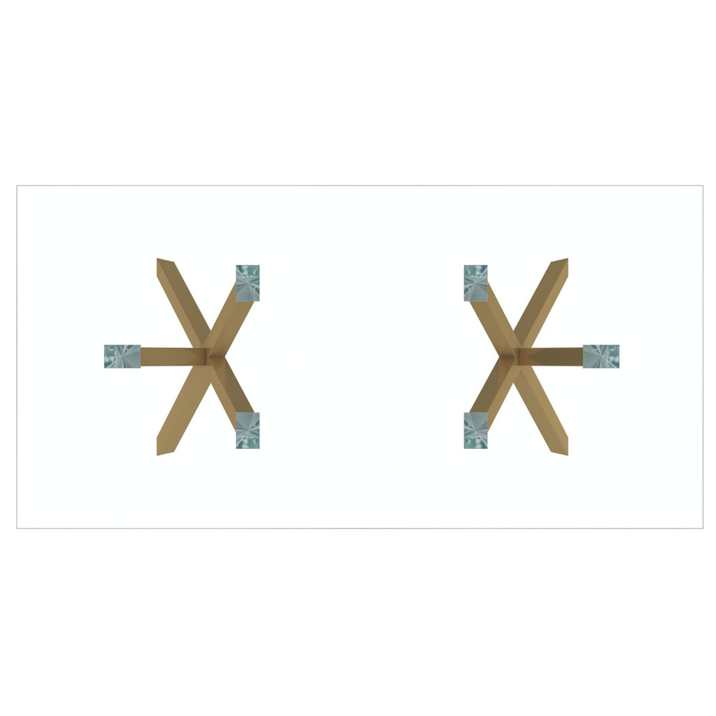 Stark Rectangular Dining Table in Aged Gold