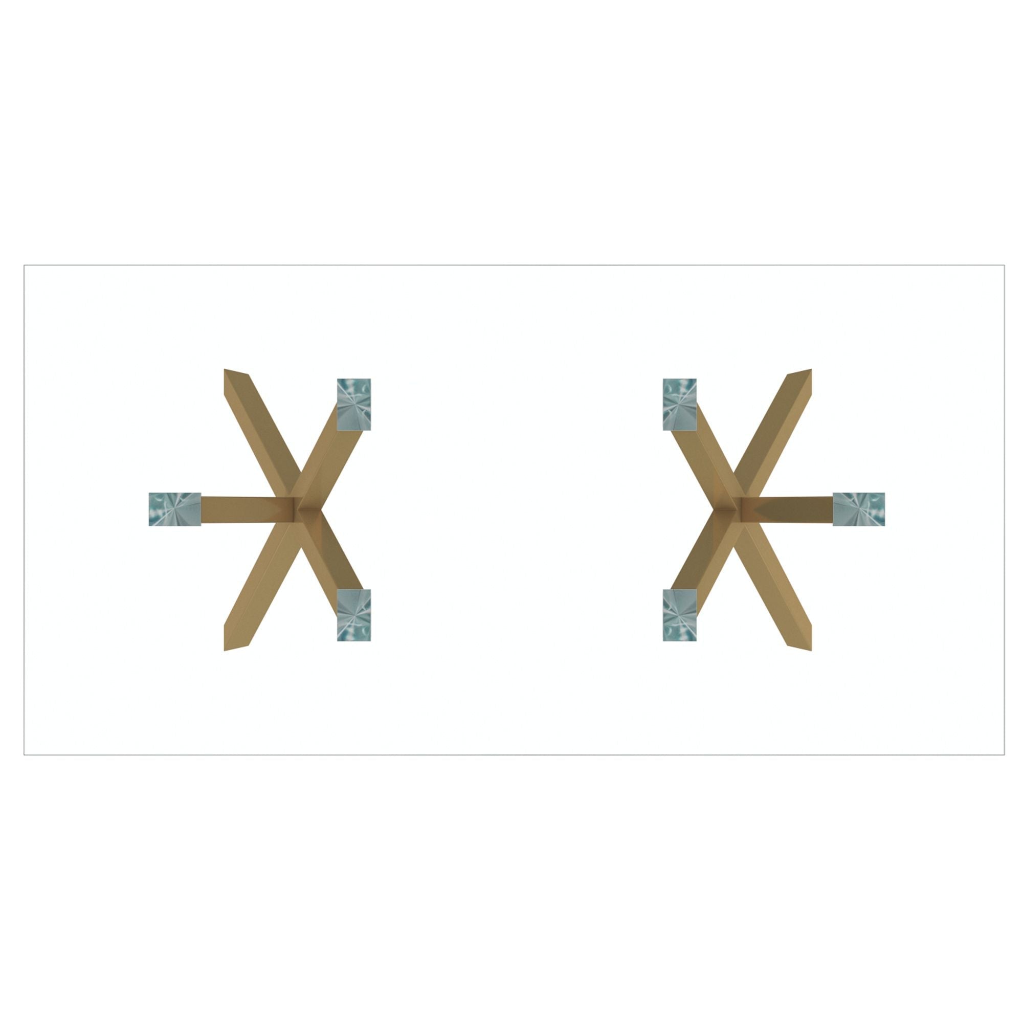 Stark Rectangular Dining Table in Aged Gold
