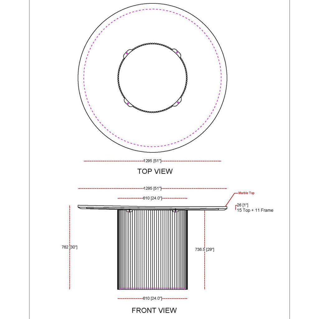 Jilsa Round Table in Black