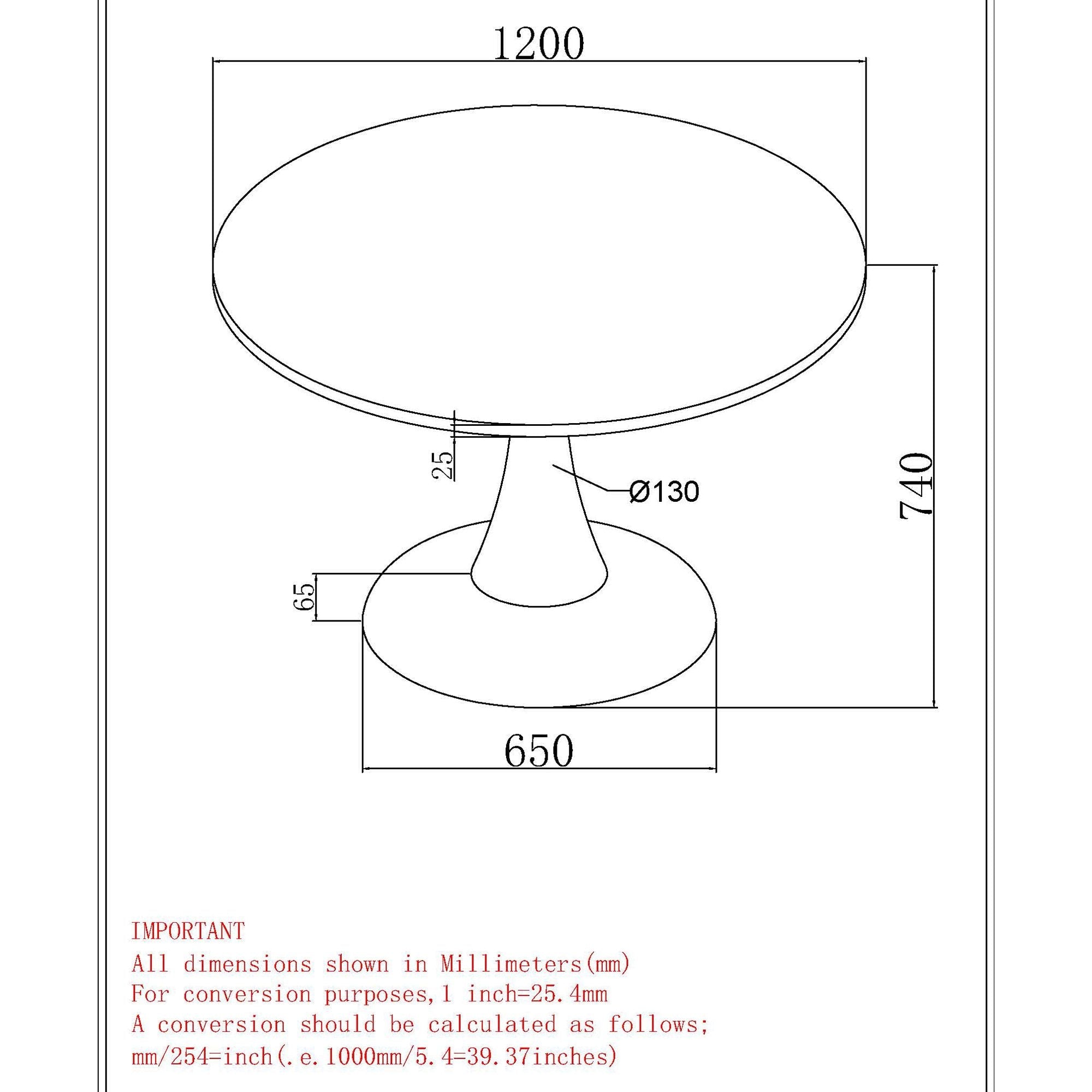 Zilo 48" Round Dining Table in White Faux Marble and Black