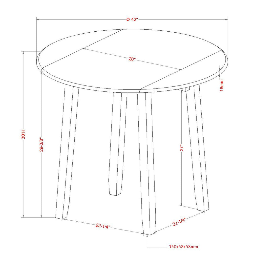 Conrad Round Dining Table in Black