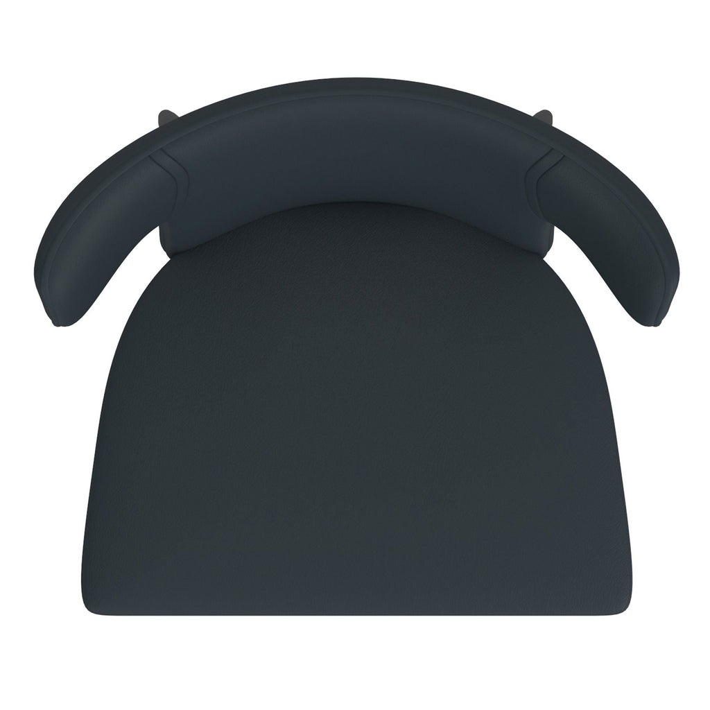 Olis Dining Chair, set of 2, in Black Faux Leather and Black