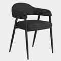Archer Dining Chair, set of 2, in Charcoal Fabric and Black