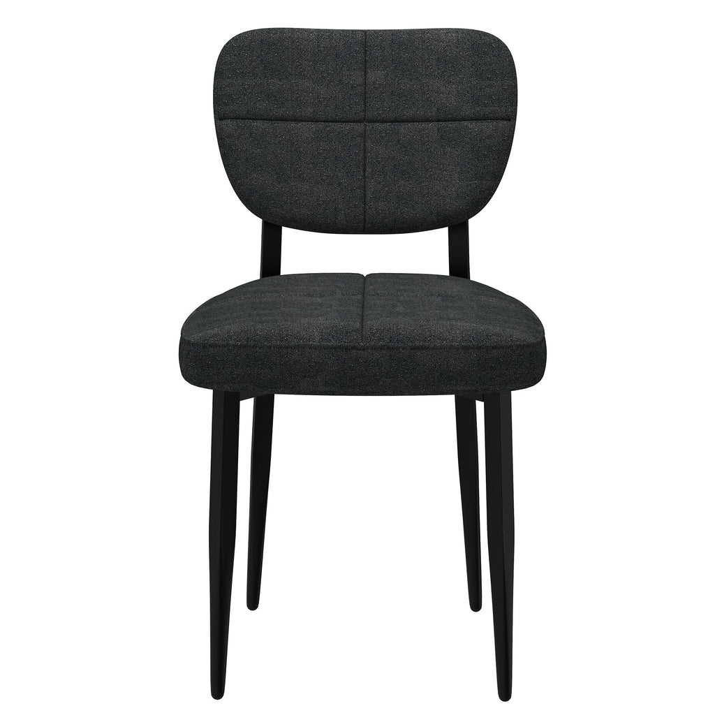 Zeke Dining Chair, set of 2, in Charcoal and Black