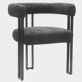 Scarlet Dining Chair, set of 2, in Charcoal Boucle and Black