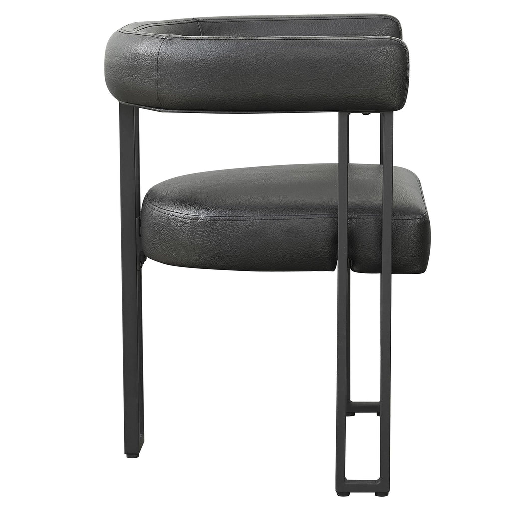 Scarlet Dining Chair, set of 2, in Black PU