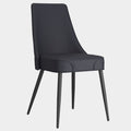 Koda Dining Chair, Faux Leather, set of 2, in Black