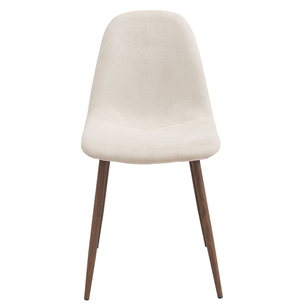 Lyna Dining Chair, set of 4 in Beige and Walnut