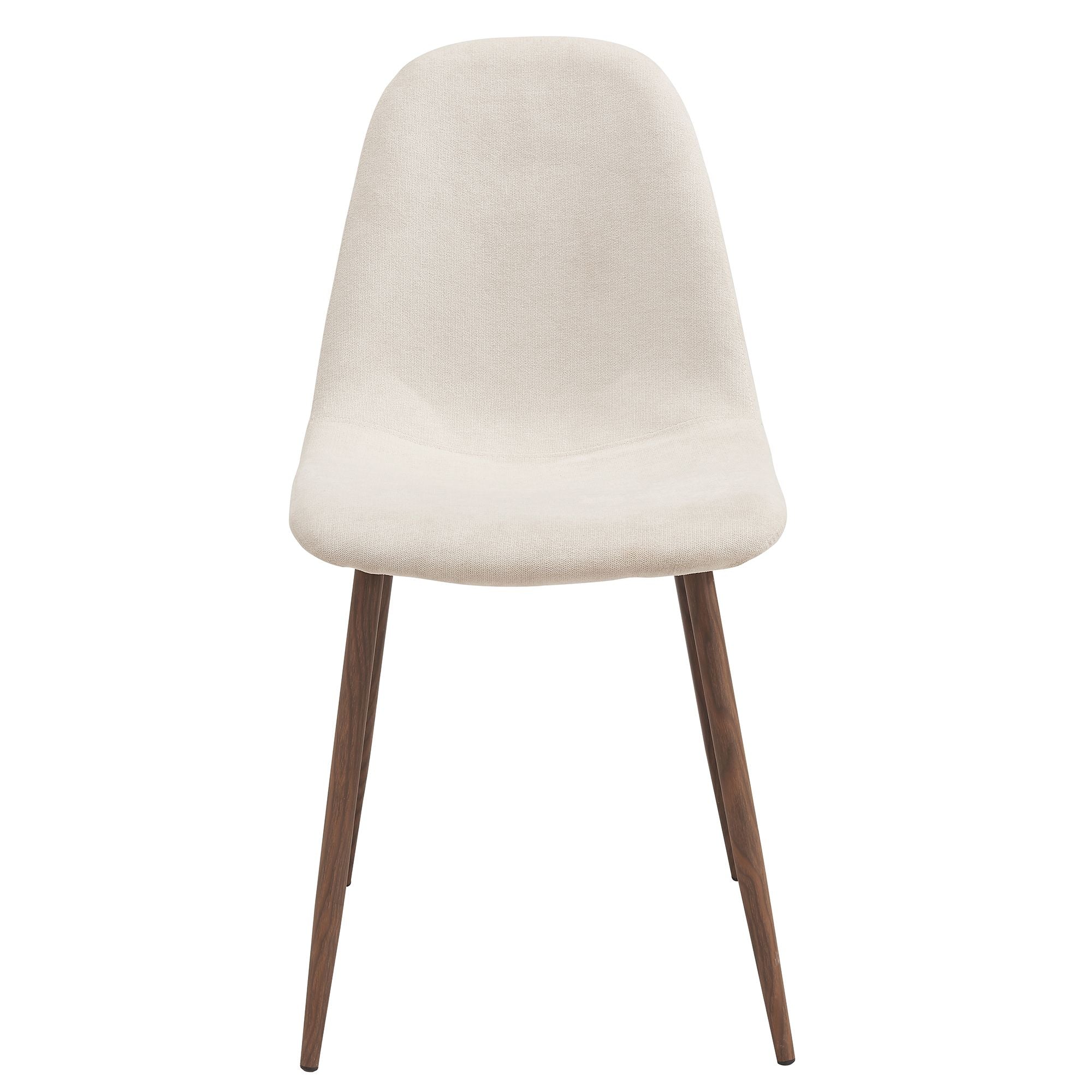 Lyna Dining Chair, set of 4 in Beige and Walnut