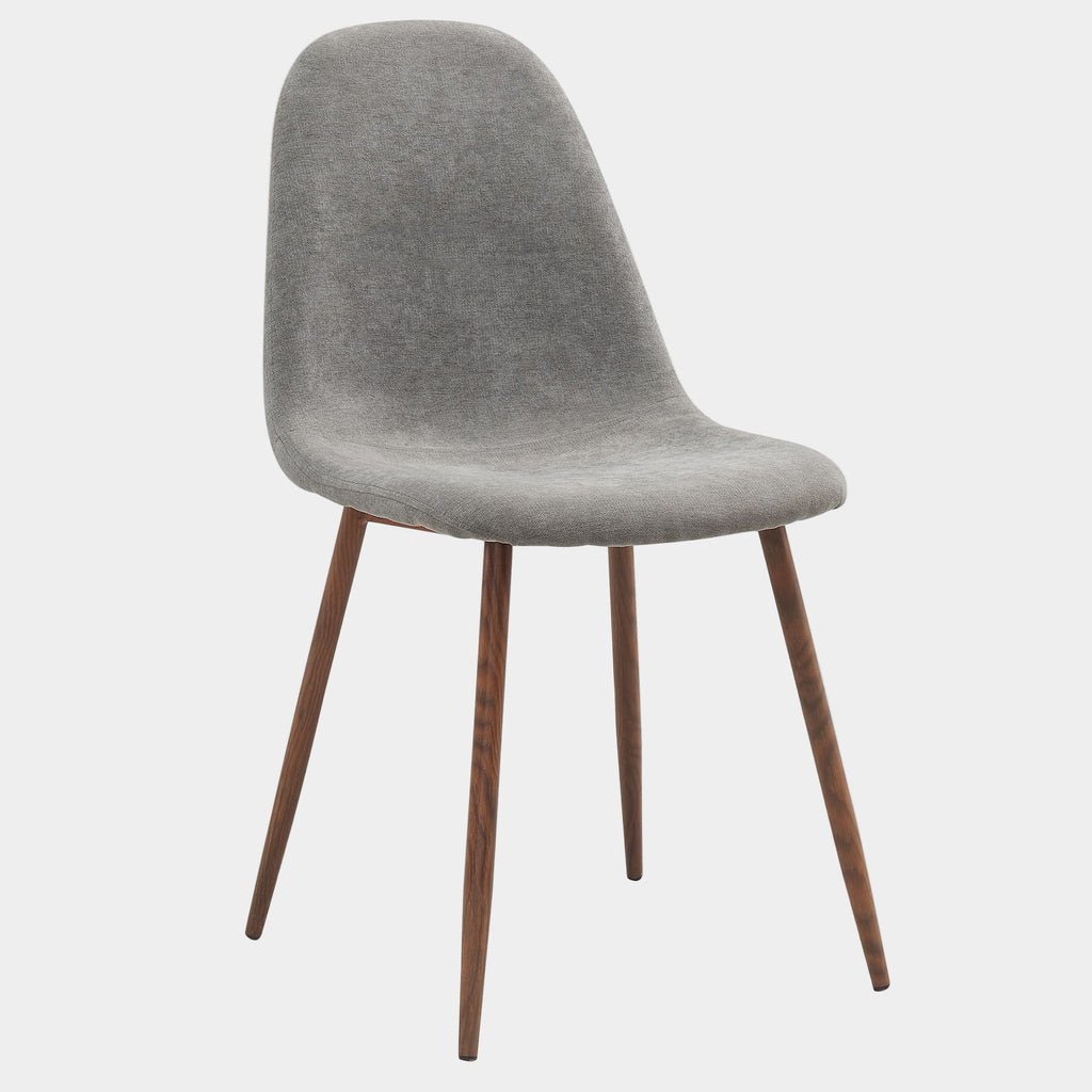 Lyna Dining Chair, set of 4 in Grey and Walnut