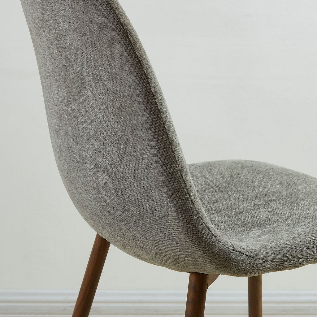 Lyna Dining Chair, set of 4 in Grey and Walnut